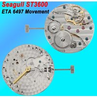 Original Seagull ST3600 swan neck Movement Mechanical Hand Winding 17 Jewels 6497 Replacement Mechanism ST3601
