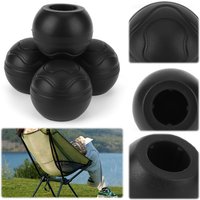 4Pcs Camping Chair Leg Cap Anti Slip Outdoor Chair Leg Tips Ball Cap Moon Chair Foot Cover for Rugged and Uneven Surfaces