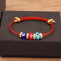 Nidin New Arrival Simple Style Turkish Evil Eye Rope Bracelet For Women Fashion Cute Adjustable Jewelry Birthday Party Gifts