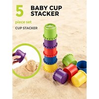 Stacking Cup Beach Toys for Kids Colorful Folding Animal Shape Tower Early Educational Baby Toys Swimming Pool Bathe Toys Gifts
