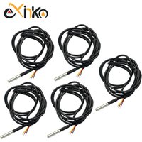 5pcs DS1820 Temperature Sensor Waterproof DS18b20 Temperature Probe 1M 2M 3M 5M Temperature Sensor 18B20 For Arduino DIY Kit