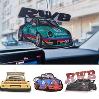 Racing Car Air Freshener Hanging Auto Rearview Mirror Perfume Pendant Solid Paper JDM For RWB JDM Car Accessories