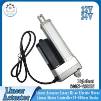 Actionneur linéaire à poussée élevée DC12V 24V 2500N 2200N 1800N 1200N, moteur d'actionneur linéaire, course 50-800mm pour équipement d'automatisation