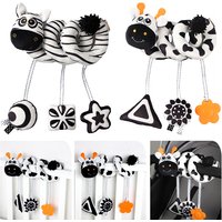 New Black And White Baby Bed Hanging Toy Hanging Spiral Rattle Cart Pendant Interactive Early Education Newborn 0-2 Years Gifts