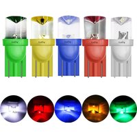 10pcs DC 12V W5w T10 194 168 Concave Lens Led Bulb Car Pinball Machine Game Light White Red Blue Green Amber Car Reading Light