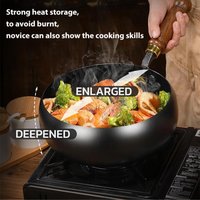 Uncoated Big Belly Pot Big Belly Pot Home Cooking Traditional Forged Uncoated Healthy