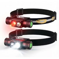 SOLOLANDOR LED Mini Headlamp High Power White Red Headlight 18650 Rechargeable USB Type-C Torch Camping Hunting Flashlight Lamp