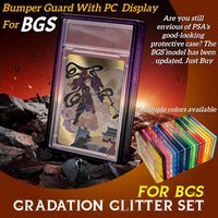 Glitter TPU Slab Bumper Guard Case Holder Protective Skin Display Sleeves with Clear Back for BGS 35PT Graded Trading Card