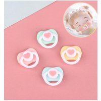 5PCS Lovely Mini Pacifiers For Reborn Dolls Pacifiers Nipples Pink Blue White Color Dummy Fit For Reborn Babies DIY