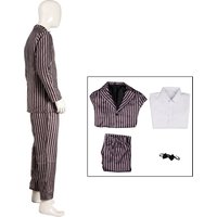 Costume de Morticia pour cosplay, robe, tenue de carnaval d'Halloween, manteau, chemise, pantalon, cravate, costume, uniforme de fête pour adultes