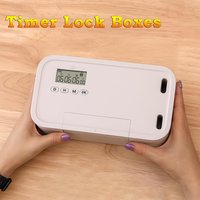 Timed Lock Box with Timer Self-Control Lockable Storage Box For Phones Video Games Snacks