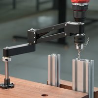 Support de bras articulé réglable pour perceuses électriques manuelles, outil de guidage de taraudage pour profilés en aluminium DIY
