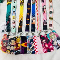 Anime Lanyard Credential Holder Keychains Neck Lanyard For Pass Card Credit Card Holder Straps Mobile Phone Charm Accessories