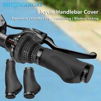 Aluminum Lock Bicycle Grips TPR Rubber Comfy For Variable Speed Bicycles Scooter MTB Soft Cycling Handle Bar Cover End Non-slip