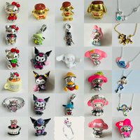 2026 Hot Selling 925 Silver Cute Hello Kitty Kuromi Bead Dog Cat Charm Fit Original Bracelet DIY Accessories Exquisite Jewelry