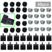 Building Blocks Car Truck Vehicle Wheels Tyre Axle Plate MOC Bricks City Wheel Kit Technical Parts Creative Accessories Kid Toys