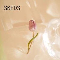 SKEDS Women Girls Fashion Enamel Tulip Badges Brooch Elegant Lady Exquisite Classic Flower Pin Creative Clothing Suit Pines