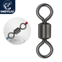 DNDYUJU 30-100pcs Fishing Barrel Bearing Rolling Swivel Solid Ring Connector Fishing Accessories Fishhook Tackle Fishing Tools
