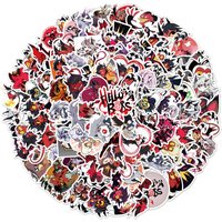 100Pcs Anime Helluva Boss Stickers For Kids Laptop DIY Guitar Motorcycle Luggage Skateboard Cool Decal Phone