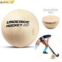 UICE 1pc Ice Hockey Wood Ball 50mm Hardwood No-Bounce Floorball Training Equipment Team Hockey Professional Training Ball