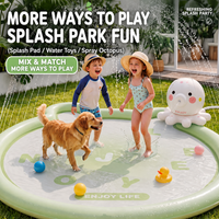 1PC Adjustable Spray Splash Pad, Water Play Mat Indoor Outdoor Garden Lawn Portable Foldable Pet Water Pool