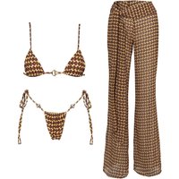 Micro Bikini 3Pcs Bandeau Biquini 2026 Sexy Women Swimsuit Female Push Up Swimwear Button Bathingsuit Brazilian Mesh Beachwear