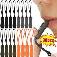 Outdoor Survival Whistle Camping Hiking Rescue Emergency Whistle Diving Survival Whistle Zipper Pull Combo for Backpack Tent