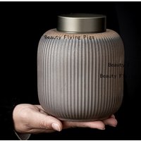 Japanese Style Ceramic Urn for Ashes Funeral Urn for Cats and Dogs Household Pet Supplies Human Cremation Urn Coffin Box