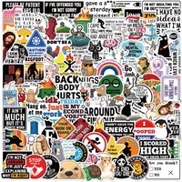 100Pcs Fun Prank Meme Stickers Decorate Guitar Notebook Luggage DIY Waterproof Stationary Stickers
