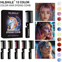 Disposable Hair Color Brush Washable Temporary Dye Comb No Loss Folding Styling Stick For Home DIY Colorful