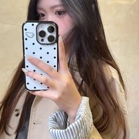 INS Korean Angel Wings Polka Dot Phone Case For iPhone 17 Air 16 Pro Max 15 14 Plus 13 12 Mini 11 Shockproof Silicone Back Cover
