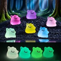 6Pcs/Set Cute Anime 1.5cm Luminous Mini Monster Miniatures DIY Keychain/Car Accessories Desktop Party DIY Decoration Gifts