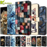 Wallet Holder Flip Case for Xiaomi 15T Pro 14T 13T 12T 11T 12 13 14 15 Pro Mi 11 Lite 5G Case Cute Painted Leather Book Cover