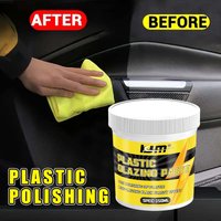 KJM 150ML Car Plastic Polishing Paste, Interior & Exterior Restorer Cream for Faded Trim, Rubber and Plastic Parts