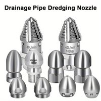 Municipal Sewer Drain Cleaning Nozzle - High Pressure Drill Tip for Grease & Clog Removal with Drain Cleaner Machines