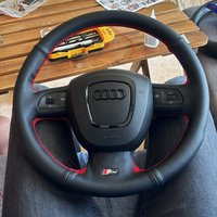 Custom Car Steering Wheel Cover Genuine Leather For Audi A3(8P) A4(B8) A5 A8 A8L Q7 RS4 S4 S5 S6 S8 2007 Avant Steering Wrap