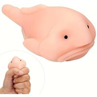 Kawaii Ugly Blobfish Mochi Squishy Toy Soft Stretchable Squeeze Toy Anti-Anxiety Stress Relief Vent Toy for Adults