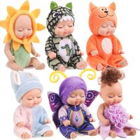 6 Pc Box Set Mini Baby Doll Easter Doll Tiny Reborn Cute Baby Doll Birthday Gift Set Girls Sleep BJD Doll Jungle Set