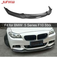 Real Carbon Fiber Car Front Bumper Lip Chin Spoiler for BMW 5 Series F10 M Sport 2011-2016 Front Bumper Canard Lip Splitter