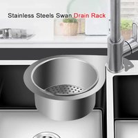 Multi-functional Drain Basket Stainless Steel Corner Sink Strainer Kitchen Sink Drain Basket Swan Kitchen Filter for Washing
