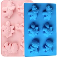 Large Dinosaur Silicone Mold Chocolate Soap Candle Crayon Candy Ice Cube Tray Cake Decorating Cupcake Topper Kitchen Baking Tool