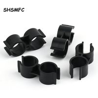 20mm 25mm PVC Double U-type Pipe Clamp Garden Water Tube Support Joint Irrigation Fittings Plastic H-type Water Pipe Clip Clamp