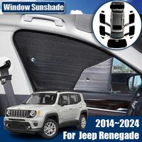 Car Sunshades For Jeep Renegade 2015~2023 2019 2021 Accessories Windshield Anti-UV Visor Sun Blinds Cover Auto Interior Parts