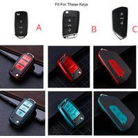 TPU Car Key Cover Case for Volkswagen for VW Bora Polo Tiguan Jetta Passat B5 B6 B7 Golf Beetle for Skoda Octavia