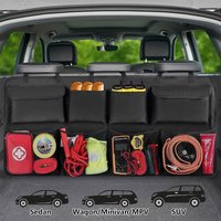 8 Pockets Car Trunk Organizer Large Capacity Backseat Hanging Storage Bag Backseat Hanging Organizer for Sedan SUV Truck MPV