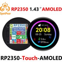 Raspberry Pi Pico 2 RP2350 1.43 inch AMOLED TouchScreen Development Board 1.43inch Display QMI8658 6-Axis