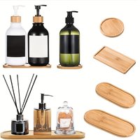 Wooden pallet rectangular base water tray basin support round small chassis basin pad waterproof bamboo tray