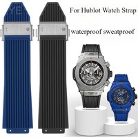 Breathable Skin Friendly Silicone Watchbands for Hublot Yubo Big Bang Classic Fusion Series Waterproof Sweatproof Strap 26x19mm