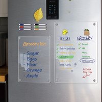 Magnetic Transparent Acrylic Week Plan Message Board Scratchable Magnetic Refrigerator Sticker