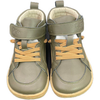 Tipsietoes Spring Autumn Genuine Leather Boots For Girls Boys Kid Barefoot Sneaker Leather Linning Light Weight Elastic Strape